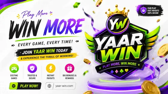 Yaar Win play more win more promotional banner