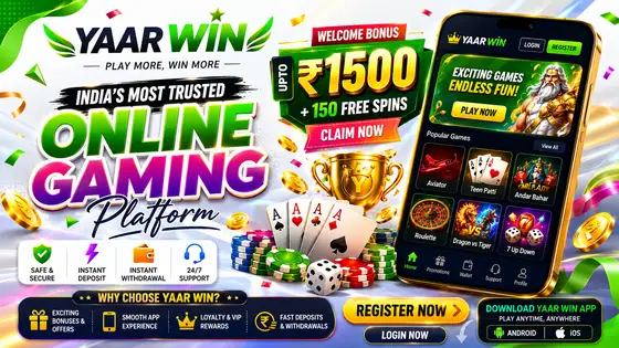 Yaar Win online gaming register and login banner